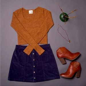 Urban Outfitters Velvet Mini Skirt